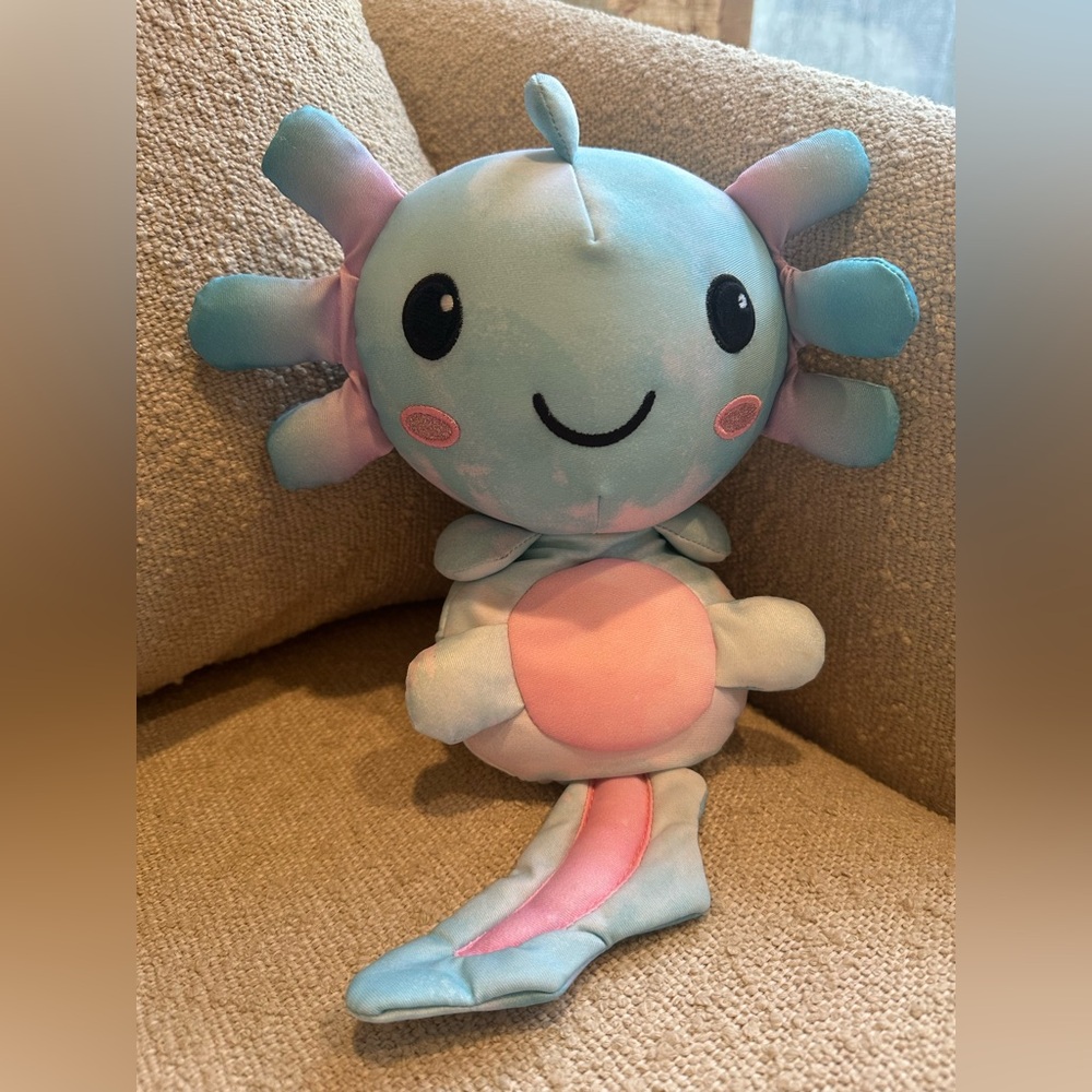 Axolotl Plushie, Cotton-Candy Scented Blue and Pink Squishie, Adorable!